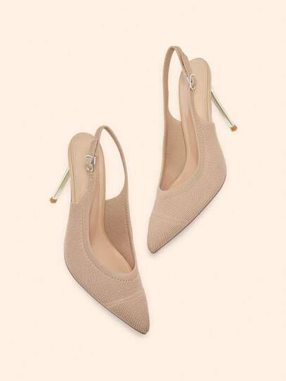 CUCCOO BASICS 女士夏季度假尖头踝带极简高跟鞋