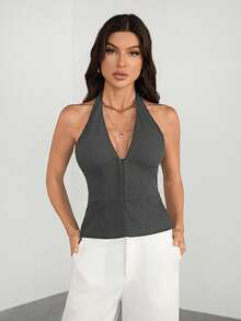 Women Sports Down Coats - Dark Grey - View 7