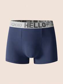 EverLounge Set de 3 bóxers de hombre con cintura elástica y transpirable con estampado de letras - Multicolor - Ver 3