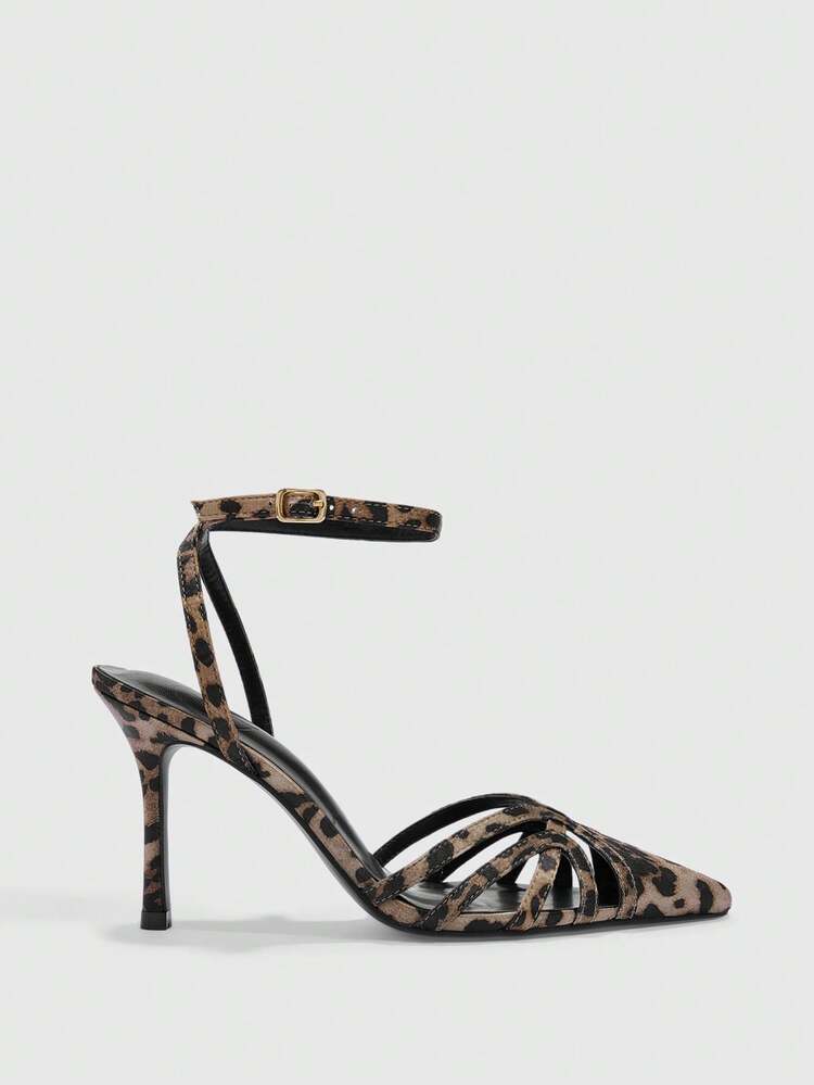 CUCCOO SZL Women's Fashionable Leopard Print Pointed Toe Pumps, Summer