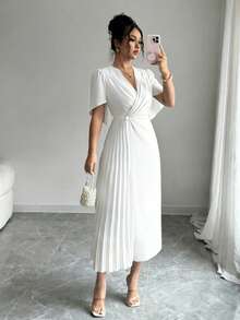 Women Midi Dresses - 白色的 - 查看 3
