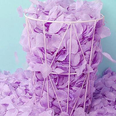1000pcs/Set Romantic Mauve Purple Artificial Flower, Modern Faux Flower Petal For Party,Christmas