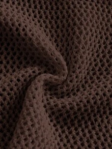 Soleia Women's Solid Color Minimalist Knitted 2 Pieces Set, Everyday Wear - Coffee Brown - View 6