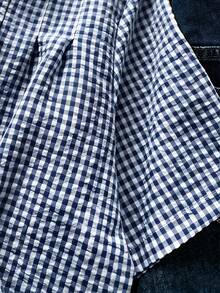 Resyla 新款甜美翻领宽松时尚女式衬衫 - 藏蓝色 - 查看 4