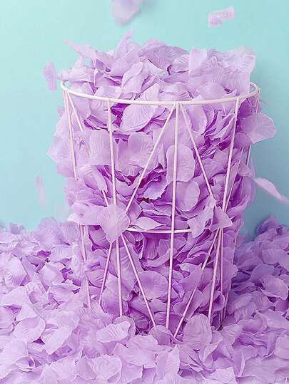 1000pcs/Set Romantic Mauve Purple Artificial Flower, Modern Faux Flower Petal For Party,Christmas