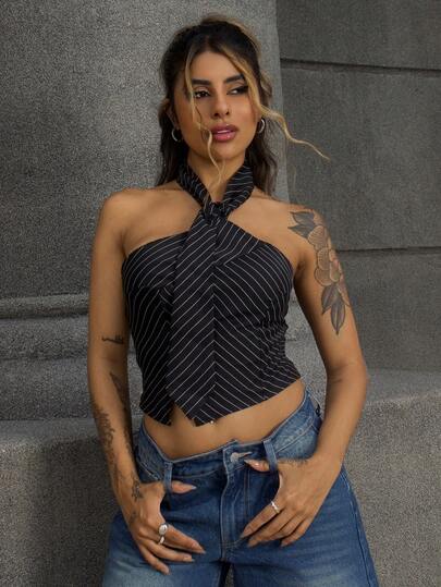 Rayane Ketlyn 系带开衩修身女式衬衫