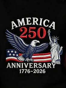 EMERY ROSE 女款愛國主義T恤 美國250週年紀念 1776‑2026 自由女神像 日短袖休閒上衣 - 彩色 - 查看 4
