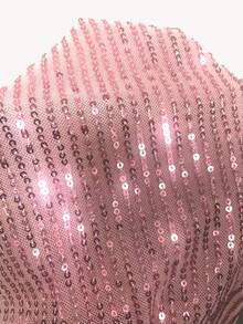 INAWLY Women's Solid Color Spaghetti Strap Fashionable Summer Sequin Camisole - Pink - View 8