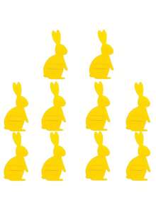 Zazumi 10pcs Easter Felt Cutlery Bag, Colorful Rabbit Cutlery Clip, Easter Placemat, Cutlery Storage Ornament Set, Spring Easter Decorative Items, Suitable For Easter Table Decoration - Multicolor - View 10