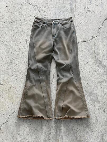 EVRINFINITE 男士宽松口袋直筒牛仔裤，宽松版型，超大码牛仔裤