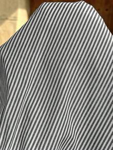 SHEIN Maternity Casual Striped Drawstring Shorts - Black and White - View 7