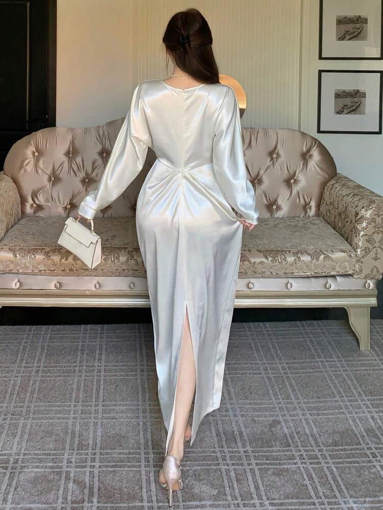 Women's Elegant Solid Color Dress For Commuting