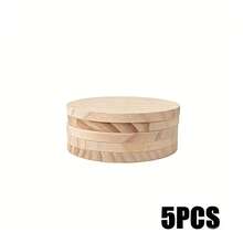 Bộ 5 miếng lót ly gỗ tự làm - Hình trái tim/tròn/vuông/lục giác - Miếng lót ly thủ công 4 inch - Hoàn hảo để sơn, nhuộm, khắc và trang trí nhà cửa! Lý tưởng làm quà tặng sáng tạo và trang trí bàn theo yêu cầu! - Nhiều màu - Xem 15