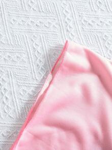 SHEIN Bubblio Babygirl Cute Casual Pink Cartoon Pattern Hooded Loose Swimsuit Cover-Up Toddler Beach Cover Up Pink Beach Cover Up Cute Rabbit Cover Up Toddler Hooded Cover Up - Multicolor - View 7