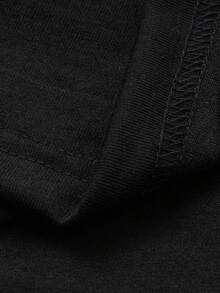 GymBeat Men's Cotton-Like Loose Fit Short Sleeve T-Shirt - Black - View 4