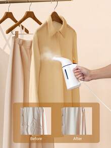 Teckwe Steamer For Clothes,Steamer,Handheld Clothing Steamer For Garment 30 Minutes,Fabric Wrinkle Remover Steam Iron For Home,Office And Travel - White - View 3