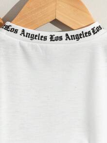 SHEIN Playful Pals Top de sport décontracté et confortable pour bébés garçons, avec imprimé lettres pour le port quotidien - Multicolore - Voir 7