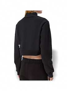 Alo Yoga Hoodie RENOWN CRPD PREPPY Warmth Soft Versatile Easy To Wash Outdoor Daily Women Black White W3653RG - BLACK/WHITE - 黑色/白色 - 查看 2