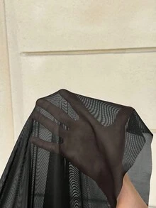 MaterniWear 优雅孕妇通勤纯色不对称领连衣裙，夏季 - 黑色 - 查看 6