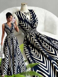 GlowEve Đầm nữ không tay in họa tiết, thích hợp mặc đi làm, mùa hè. - Nhiều màu - Xem 1