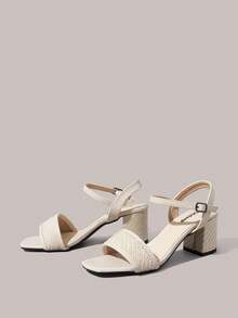 Styleloop Women's High-Heeled Sandals, Simple And Casual, With Decoration, Bohemian Travel Women's Shoes, Summer Wear Vacation, Beach, Leisure, Suitable For Vacation Season, Spring And Summer, Vacation Wear, Travel Essentials, Summer Wear, Vacation Atmosphere - Beige - View 2