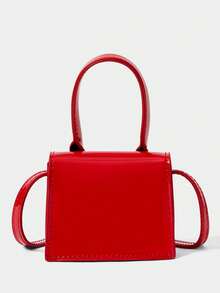 SHECARRY Bolso de mano con asa superior mini - Rojo - Ver 4