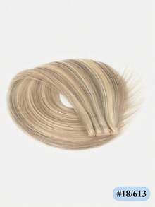 PU孔发片真人发接发，蝴蝶发片接发，12-24英寸挑染直发接发束，隐形接发，适用于日常、婚礼和派对等场合。 - 彩色 - 查看 21