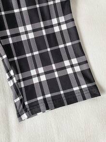 Bộ đồ mặc nhà tay ngắn cổ tròn in họa tiết tối giản dành cho thanh thiếu niên (nam). - màu đen - Xem 7