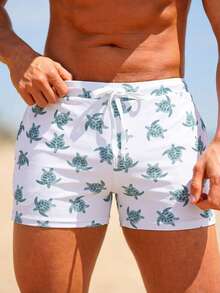 Surfspeed Bañadores casuales de cintura elástica con estampado de tortuga para hombres para la piscina y la playa - Multicolor - Ver 6