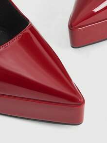 CUCCOO LuxiPop High-Heeled Thick-Soled Platform Fashionable And Simple Banquet Shoes - Burgundy - View 4