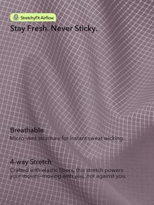 OutZeal 女士健身短裤 纯色春夏运动短裤 透气弹力高腰内置短裤 荷叶边下摆设计 运动下装 - 淺灰紫 - 查看 5