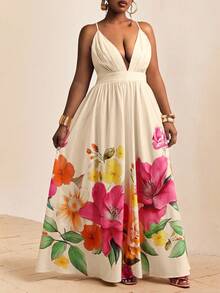 Truni 大码女式印花深V领露背长裙,适合夏季度假和海滩穿着,休闲连衣裙,生日装,度假风,海滩假日,波西米亚风生日度假夏季连衣裙,春夏节日女式沙滩裙,优雅长裙,度假印花吊带裙,大码沙滩裙,曲线身材夏季连衣裙,大码度假休闲装,夏威夷风连衣裙,大码夏季印花长裙,适合梨形和三角形身材的大码度假连衣裙,大码度假装,大码夏季连衣裙,大码吊带裙,热带度假装,大码夏季连衣裙,大码度假装,度假装,女式连衣裙,大码女式夏季装,女式度假装,女式春季连衣裙,女式夏季连衣裙,女式夏季连衣裙 - 彩色 - 查看 5