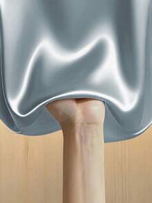 Franclia 女士春夏新款优雅通勤珍珠领碎花短袖宽松百搭杏色府绸衬衫 - 藍色 - 查看 3