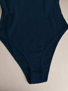 Franclia 优雅女士连体衣，休闲连身裤，圆领连体衣，日常短袖连体衣 - 藏蓝色 - 查看 6