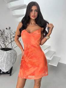 Firerie 不对称褶皱肩部纯绿色紧身迷你连衣裙，适合情人节、婚礼、度假、约会、音乐节、派对 - 綠色 - 查看 7