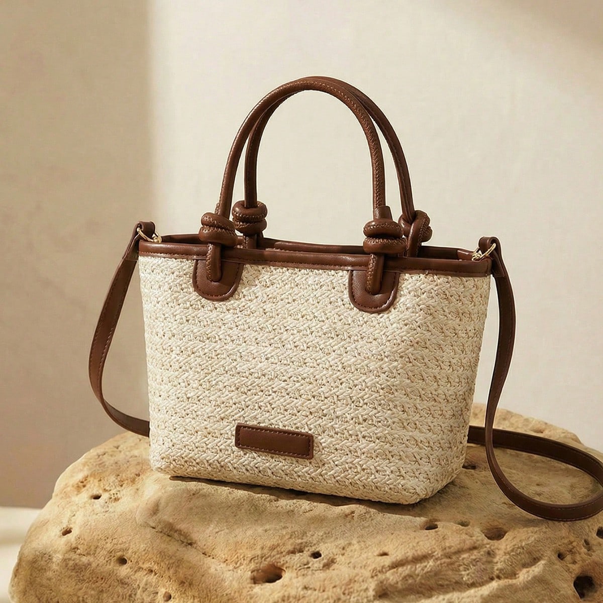 Bolso de hombro y cruzado tejido de mujer 2025, bolso de playa de gran capacidad para vacaciones y uso diario