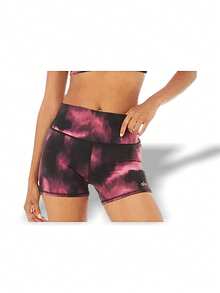 Alo Yoga Shorts VAPOR HIGH WAIST AURORA Sweat Absorption Breathable Lightweight Good Elasticity Easy To Wash Running Outdoor Women Black Pink W6254R - RASPBERRY SORBET - Black/Pink - View 3