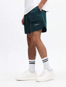 SUMWON Men's Cargo Pocket Board Shorts Summer Beach Swim Trunks Quick Dry Swimwear For Vacation - Green - View 4