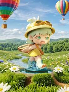 POKOJA LAND Blind Box 1pc Pastoral Garden & Fantasy-Themed Collectible Figure Blind Box, 9 Regular Models + 1 Hidden Style Character Doll, Flower/Butterfly/Water Element Accents With Pastel Color Palette, Ideal For Desk Decor, Room Display, Party Favors & Festival Gifting, Perfect Surprise Present For Collectors & Friends Seeking Unique Daily Accents & Home Decor Pieces(Non- Filling) - Tide play blind box - View 3