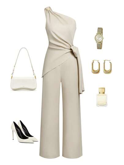 Franclia Women's Vacation Style Sleeveless Jumpsuit