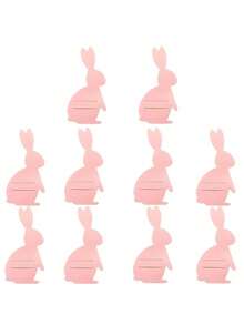 Zazumi 10pcs Easter Felt Cutlery Bag, Colorful Rabbit Cutlery Clip, Easter Placemat, Cutlery Storage Ornament Set, Spring Easter Decorative Items, Suitable For Easter Table Decoration - Multicolor - View 11
