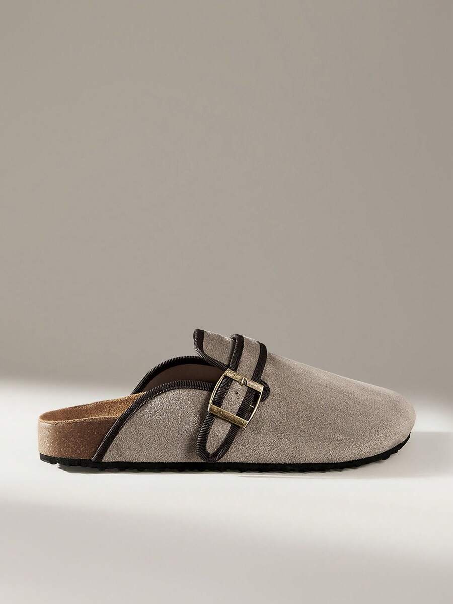 Solecia 女士通勤时尚百搭日常旅行休闲半截拖鞋 - 灰色 - 查看 1