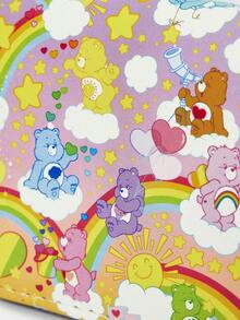 SHEIN X Care Bears 1 件装彩虹云熊短款钱包简约拉链女士零钱包 - 多色7 - 查看 4