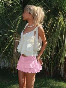 Sydney Algeri Váy đi biển họa tiết sóng biển rộng rãi thoải mái cho nữ - Màu Hồng baby - Xem 3