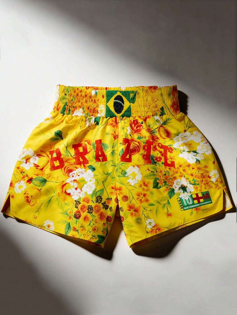 ROMWE MEN Street Life Quần short in họa tiết phong cách Y2K thời trang thường ngày mới nhất mùa Xuân/Hè 2026, quần đôi unisex. - Nhiều màu - Xem 1