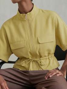 Women Blouses & Shirts - 黃色 - 查看 3