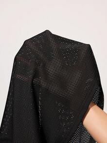 CourtClass Women's Breathable Collared Sleeveless Sports Polo Shirt, Summer - Black - View 8