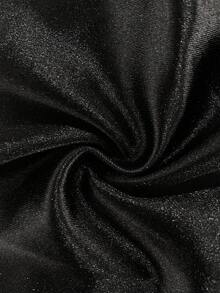 Franclia 女士新款蕾丝边V领修身吊带背心 - 黑色 - 查看 4