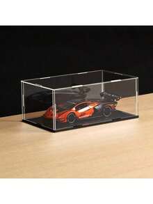 Transparent Acrylic Display Case, 16 Size Options Available, DIY Assembly, Suitable For Models, Blocks, Crafts, Souvenirs Display And Dust Protection - 5mm Black PVC Base - View 8