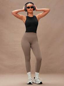 Lumalex Áo sơ mi thể thao có lưng khoét lưng chắc chắn - màu đen - Xem 4